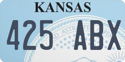 KS license plate 425ABX