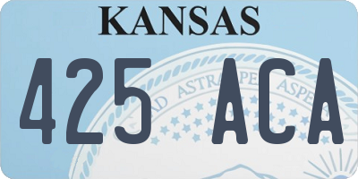 KS license plate 425ACA