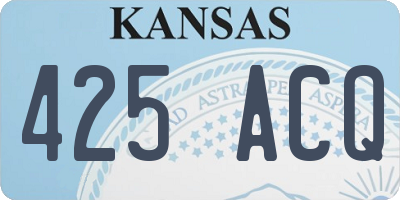 KS license plate 425ACQ