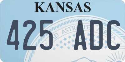 KS license plate 425ADC