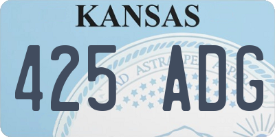KS license plate 425ADG
