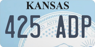 KS license plate 425ADP