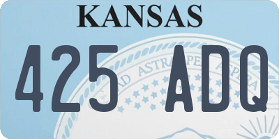 KS license plate 425ADQ