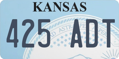 KS license plate 425ADT