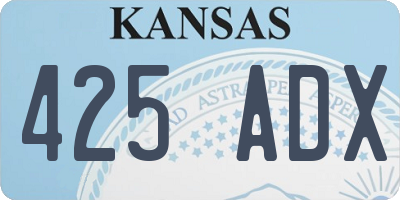 KS license plate 425ADX