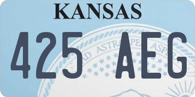 KS license plate 425AEG