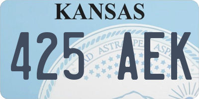 KS license plate 425AEK