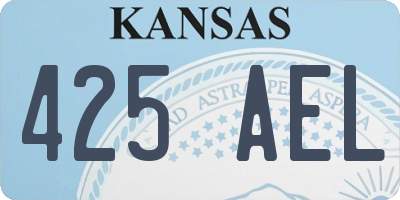 KS license plate 425AEL