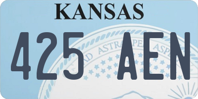 KS license plate 425AEN