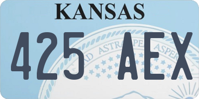 KS license plate 425AEX