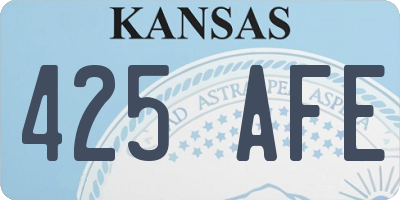 KS license plate 425AFE