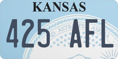 KS license plate 425AFL