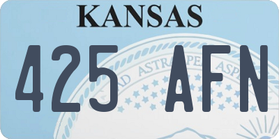 KS license plate 425AFN