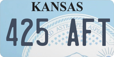 KS license plate 425AFT