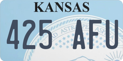 KS license plate 425AFU