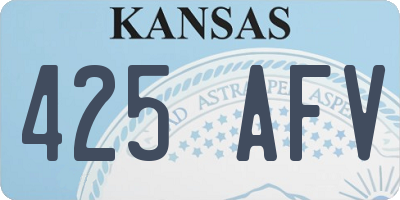 KS license plate 425AFV
