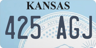 KS license plate 425AGJ