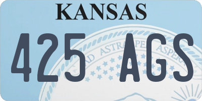 KS license plate 425AGS