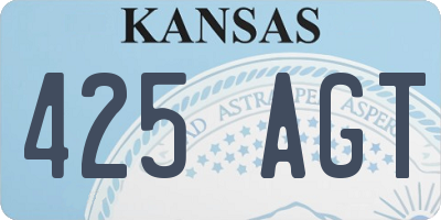 KS license plate 425AGT