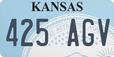 KS license plate 425AGV