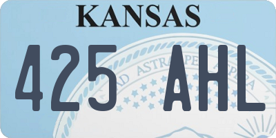 KS license plate 425AHL