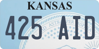 KS license plate 425AID