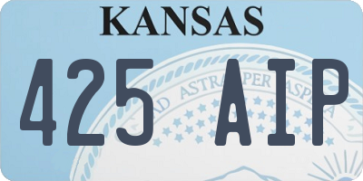 KS license plate 425AIP