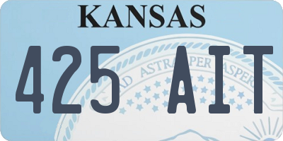 KS license plate 425AIT