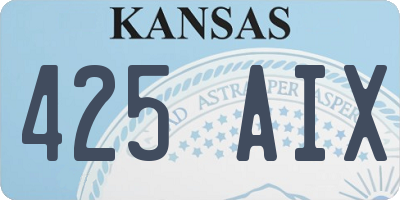 KS license plate 425AIX