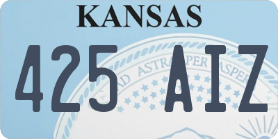 KS license plate 425AIZ
