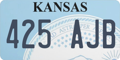 KS license plate 425AJB