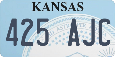 KS license plate 425AJC