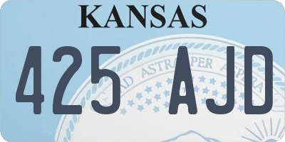 KS license plate 425AJD