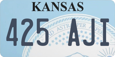 KS license plate 425AJI