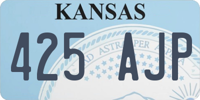 KS license plate 425AJP