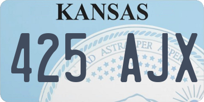 KS license plate 425AJX