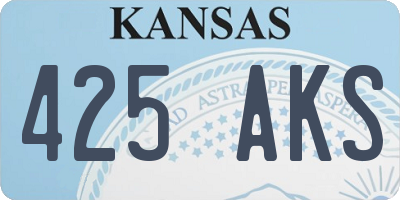 KS license plate 425AKS