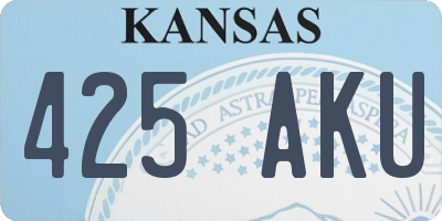 KS license plate 425AKU