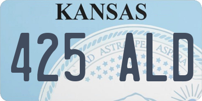 KS license plate 425ALD