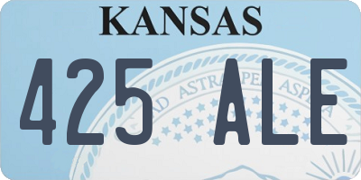 KS license plate 425ALE