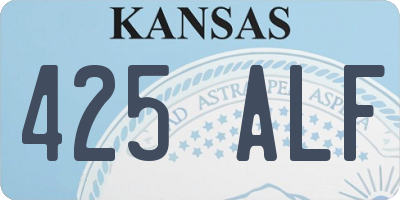 KS license plate 425ALF