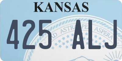KS license plate 425ALJ