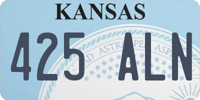 KS license plate 425ALN