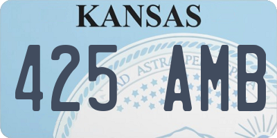 KS license plate 425AMB