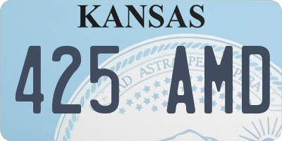 KS license plate 425AMD