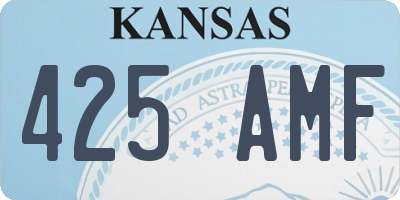 KS license plate 425AMF