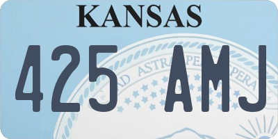 KS license plate 425AMJ