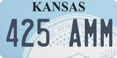 KS license plate 425AMM