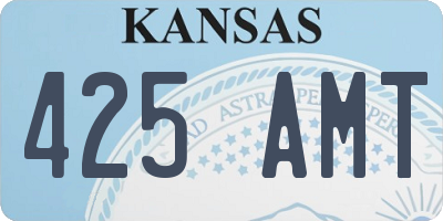 KS license plate 425AMT