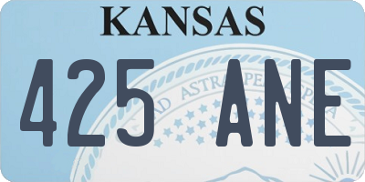 KS license plate 425ANE